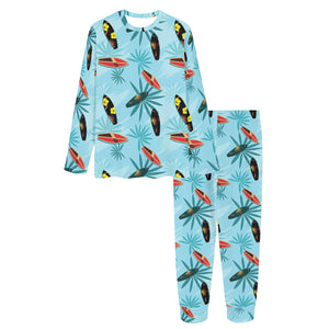 Surfboard Pattern Print Design 03 Women's All Over Print Pajama Set