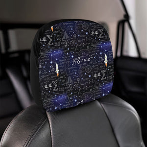 Math Pattern Print Design 02 Car Headrest Cover