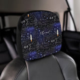 Math Pattern Print Design 02 Car Headrest Cover