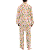 Hummingbird Pattern Print Design 03 Men's Long Pajama Set