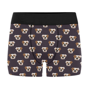 English Bulldog Pattern Print Design 03 Men's All Over Print Boxer Briefs Men's Underwear
