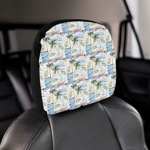 Sailboat Pattern Theme Car Headrest Cover