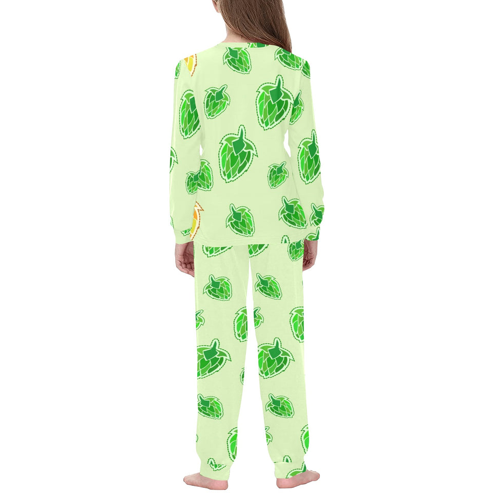 Hop Graphic Decorative Pattern Kids' Boys' Girls' All Over Print Pajama Set