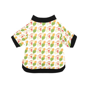 Sandwich Pattern Print Design 02 All Over Print Pet Dog Round Neck Fuzzy Shirt