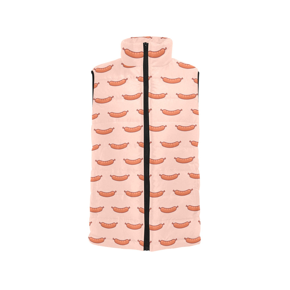 Sausage Pattern Print Design 01 Men's Padded Vest