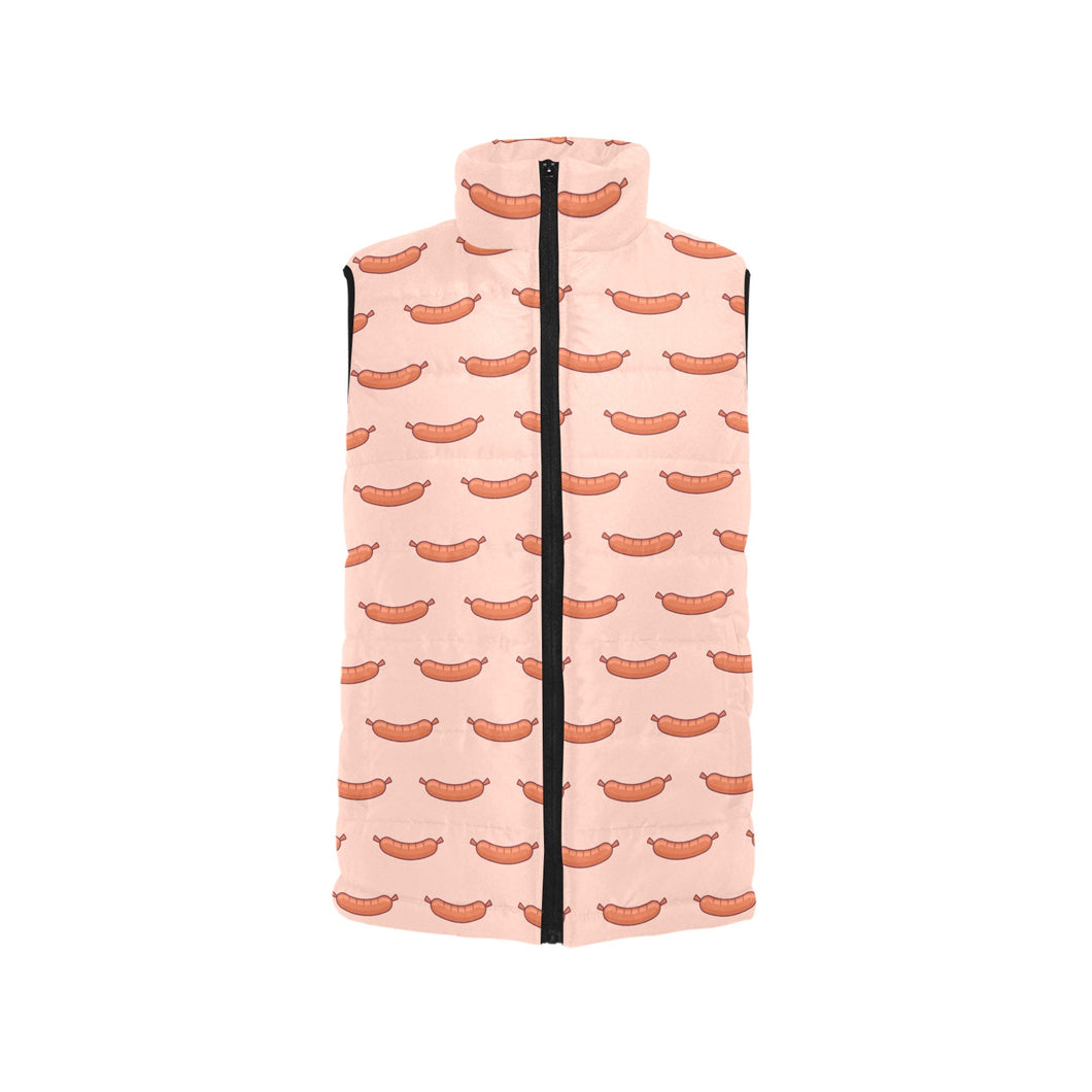 Sausage Pattern Print Design 01 Men's Padded Vest