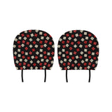 Dice Pattern Print Design 04 Car Headrest Cover