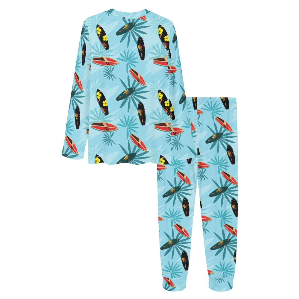 Surfboard Pattern Print Design 03 Women's All Over Print Pajama Set