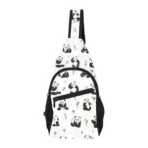 Panda Pattern Background All Over Print Chest Bag