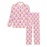 Fried Eggs Pattern Print Design 02 Men's Long Pajama Set