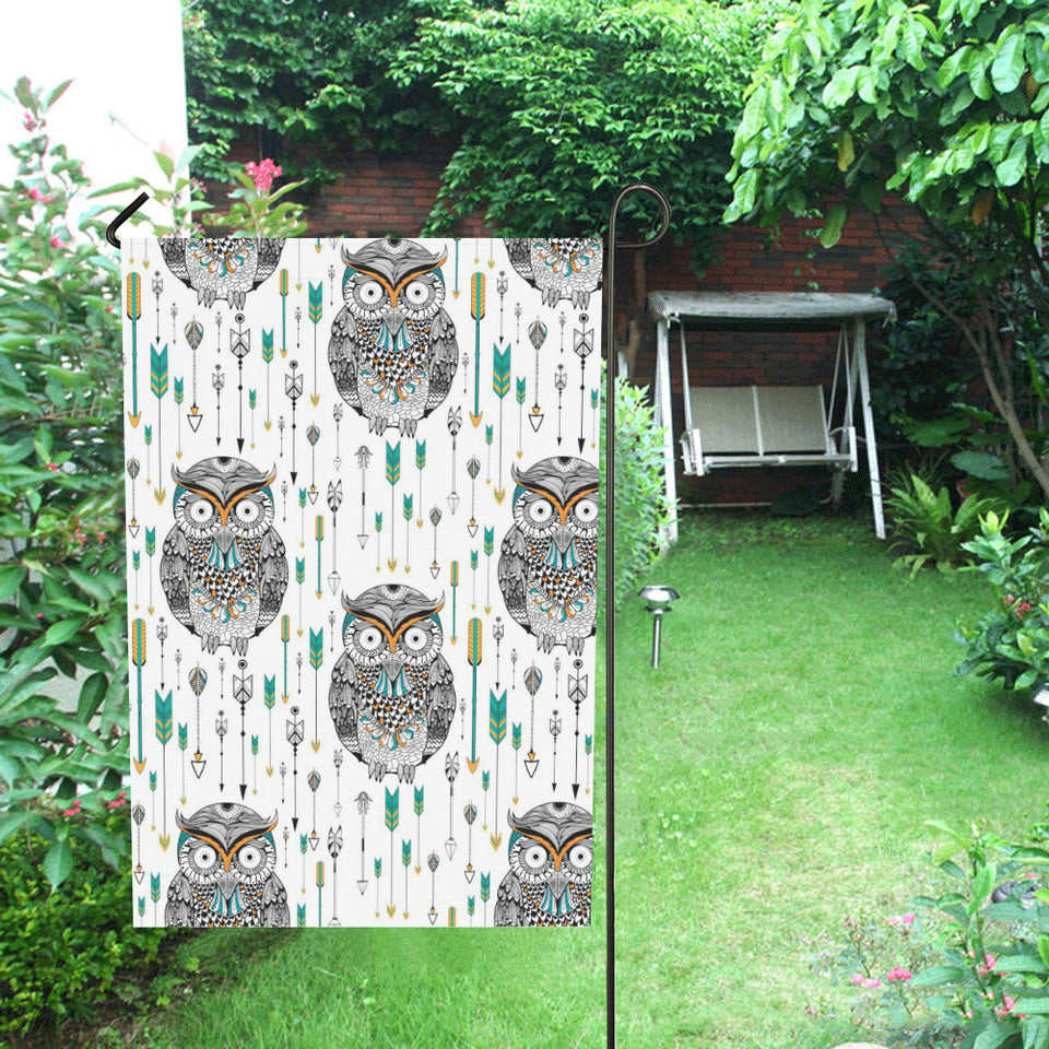 Owl Arrow Pattern House Flag Garden Flag