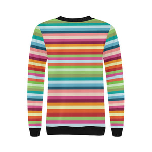 Rainbow Pattern Women's Crew Neck Sweatshirt