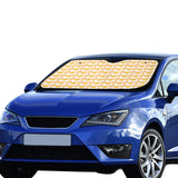 Fried Eggs Pattern Print Design 04 Car Sun Shade