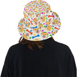 Shiba Inu Paw Bone Pattern Unisex Bucket Hat