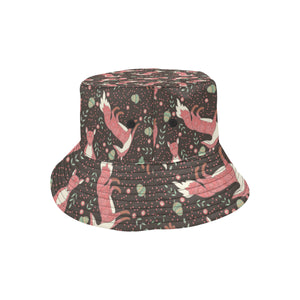 Fox Tribal Nut Pattern Unisex Bucket Hat