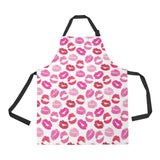 Lips Pattern Print Design 05 Adjustable Apron