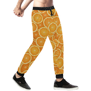 Sliced Orange Pattern Unisex Casual Sweatpants