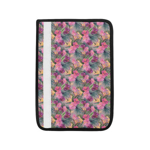 Hibiscus Pattern Print Design 03 Car Seat Belt Cover