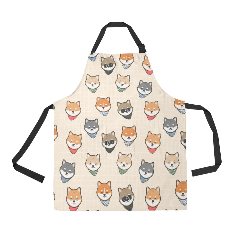 Shiba Inu Head Pattern Adjustable Apron