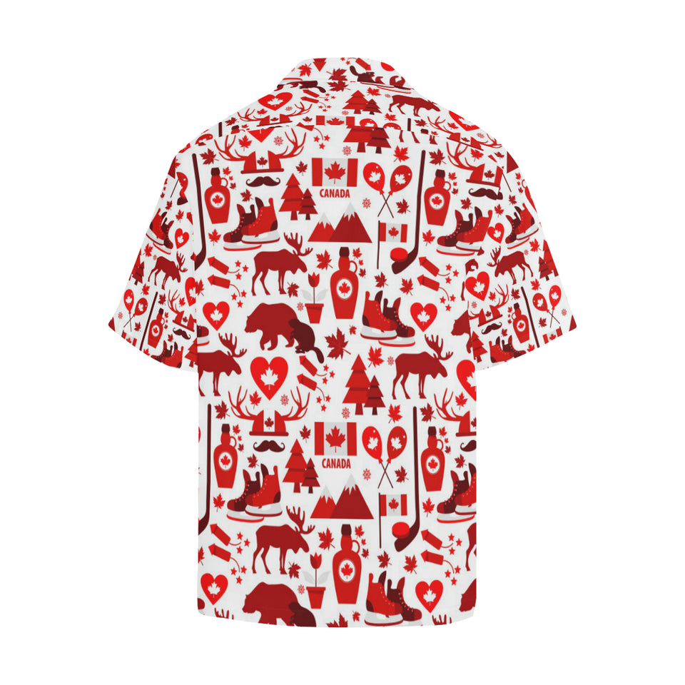 Canada Pattern Print Design 04 Men's All Over Print Hawaiian Shirt (Model T58)
