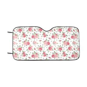 Rose Pattern Print Design 02 Car Sun Shade