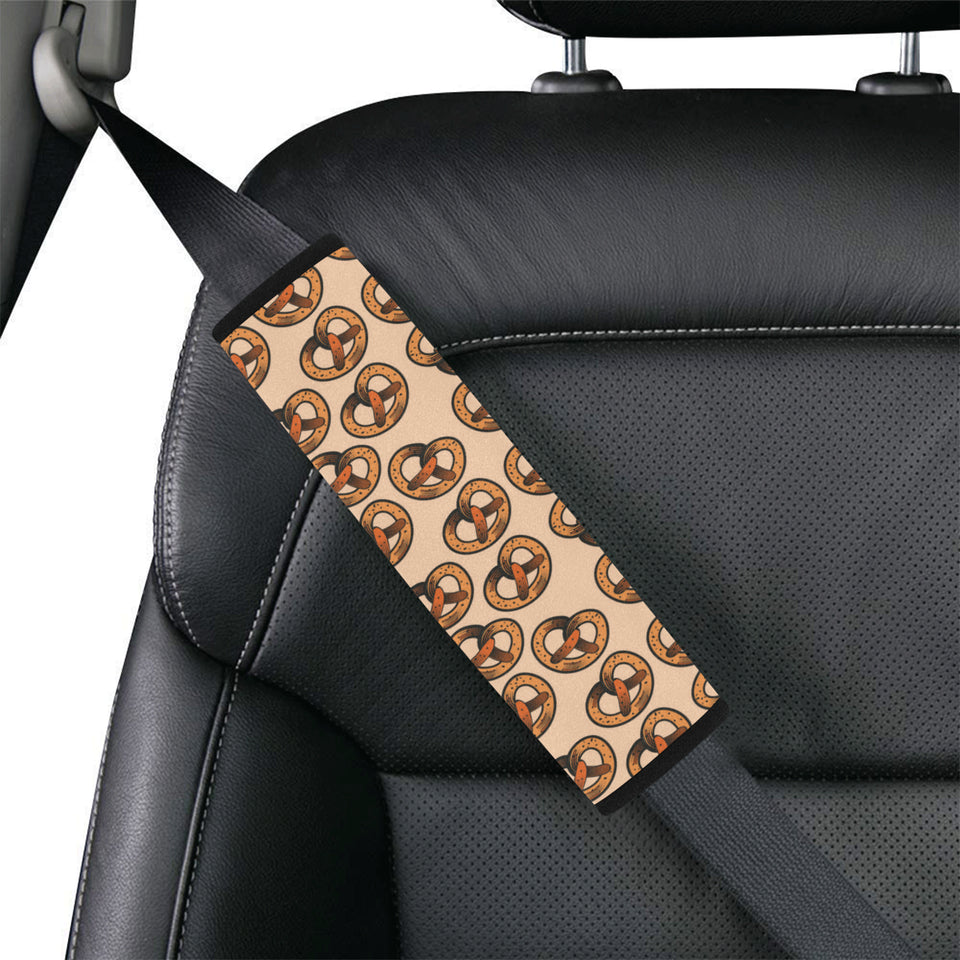 Pretzels Pattern Print Design 02 Car Seat Belt Cover