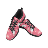 Cow Pattern Pink Background Men's Sneakers Black