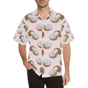 Coconut Pattern Print Design 05 Men's All Over Print Hawaiian Shirt (Model T58)