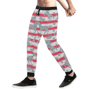 Unicorn Silver Pattern Unisex Casual Sweatpants