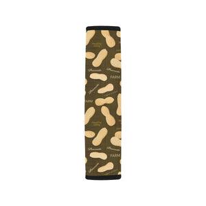 Peanut Pattern Green Background Car Seat Belt Cover