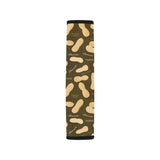 Peanut Pattern Green Background Car Seat Belt Cover