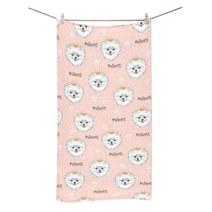 Pomeranian Pattern Bath Towel
