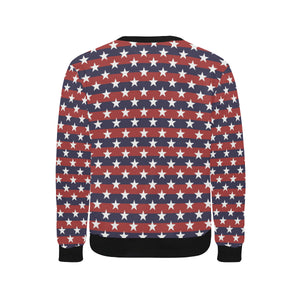 USA Star Pattern Background Men's Crew Neck Sweatshirt