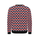 USA Star Pattern Background Men's Crew Neck Sweatshirt