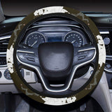 Polar Bear Pattern Background Car Steering Wheel Cover