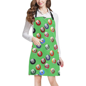 Billiard Ball Pattern Print Design 02 Adjustable Apron