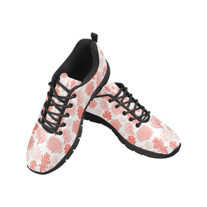 Coral Reef Pattern Print Design 05 Women's Sneakers Black