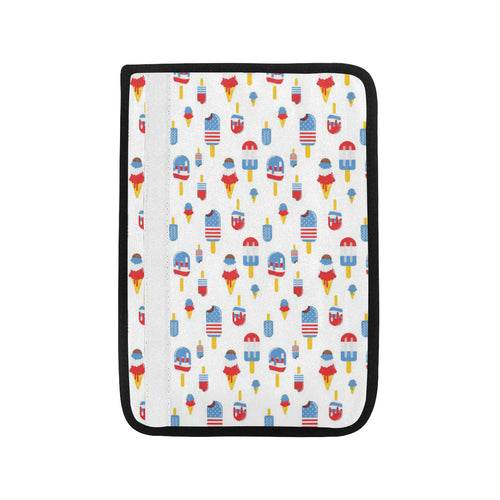 Ice Cream USA Theme Pattern Car Seat Belt Cover