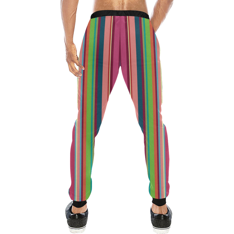 Rainbow Stripe Pattern Unisex Casual Sweatpants