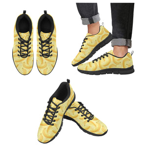 Banana Pattern Men's Sneakers Black