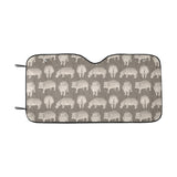 Hippopotamus Pattern Print Design 04 Car Sun Shade