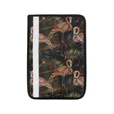 Flamingo Pattern Background Car Seat Belt Cover