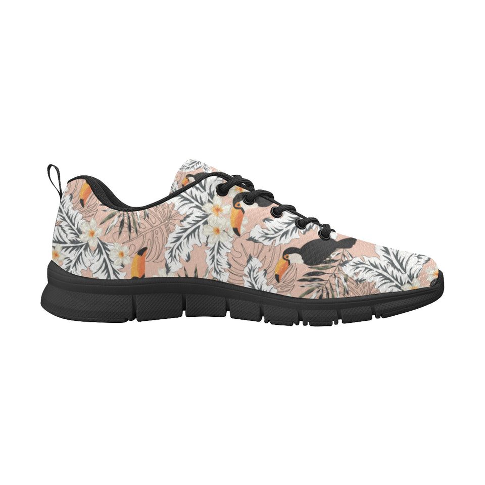 Toucan Theme Pattern Men's Sneakers Black