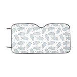 Hippopotamus Pattern Print Design 01 Car Sun Shade