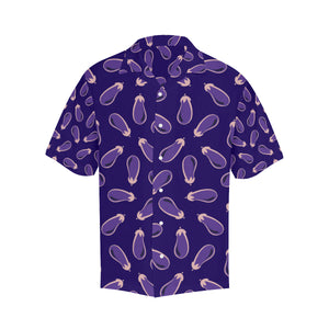 Eggplant Pattern Print Design 02 Men's All Over Print Hawaiian Shirt (Model T58)