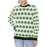 Broccoli Pattern Women's Crew Neck Sweatshirt
