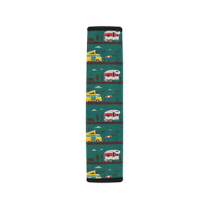 Camper Van Pattern Print Design 03 Car Seat Belt Cover