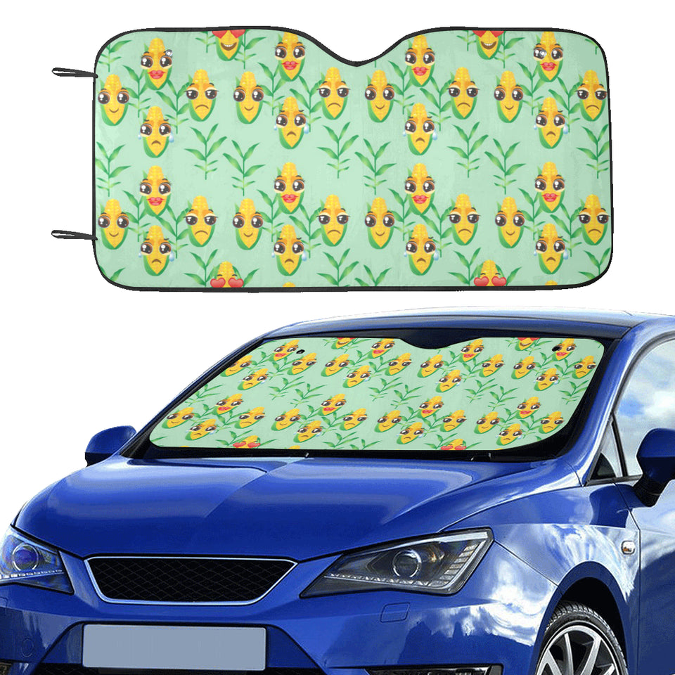 Corn Pattern Print Design 05 Car Sun Shade