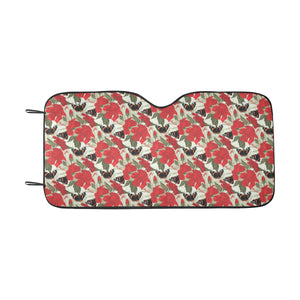 Hibiscus Pattern Print Design 04 Car Sun Shade