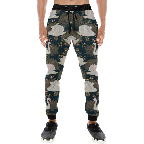 Swan Pattern Unisex Casual Sweatpants